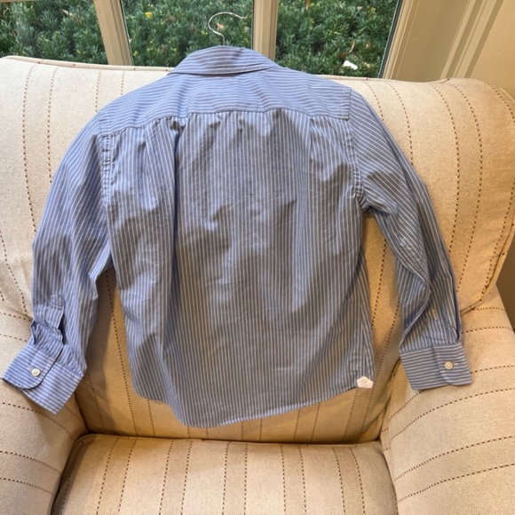 Boys Blue Striped Crew Cuts Shirt Like New 6-7 - Picture 3 of 4